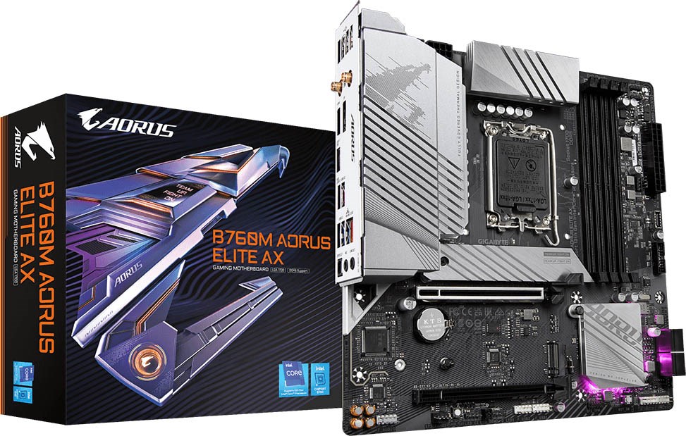 Gigabyte B760M AORUS ELITE AX Intel Socket 1700 Motherboard