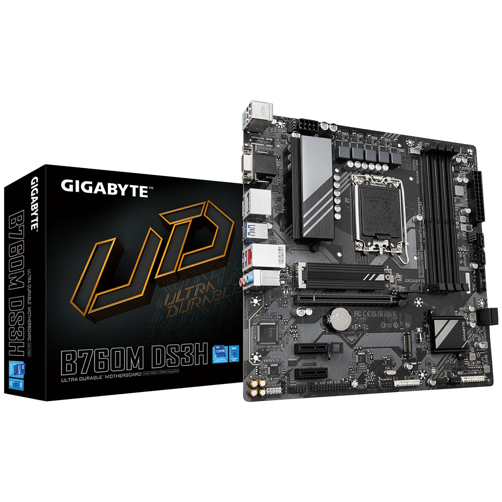 Gigabyte B760m Ds3h Matx Motherboard For Intel Lga1700 Cpus