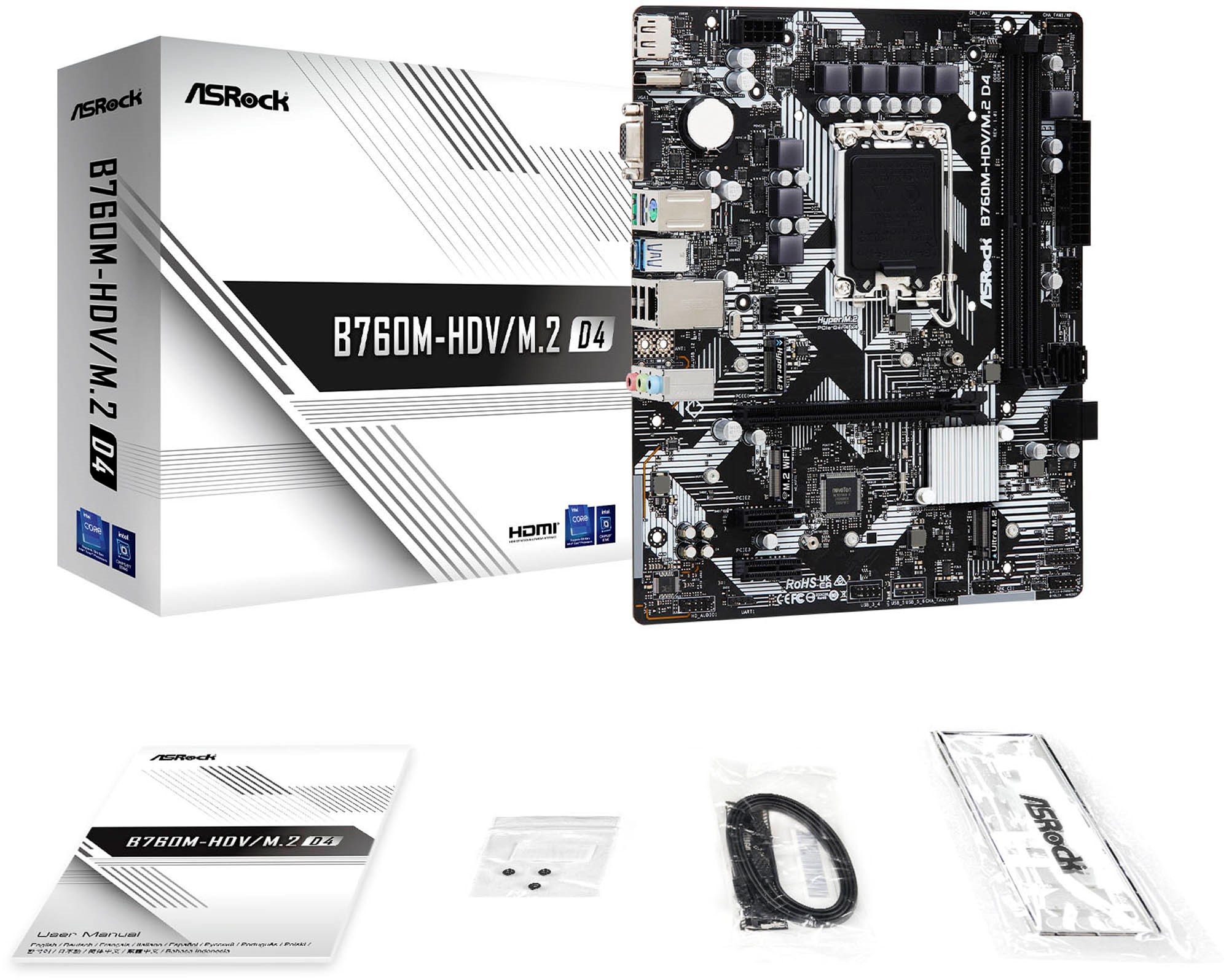 ASRock B760M-HDV/M.2 D4 Intel Socket 1700 Motherboard - 90