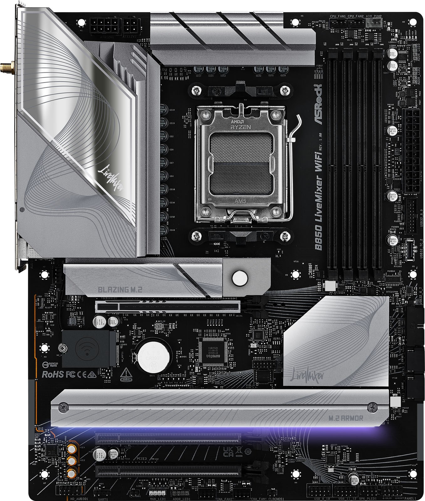 マザーボード ASRock B850 LiveMixer WiFi AM5 Amazon.com: ASRock AMD B850 LiveMixer WiFi 7 Socket AM5