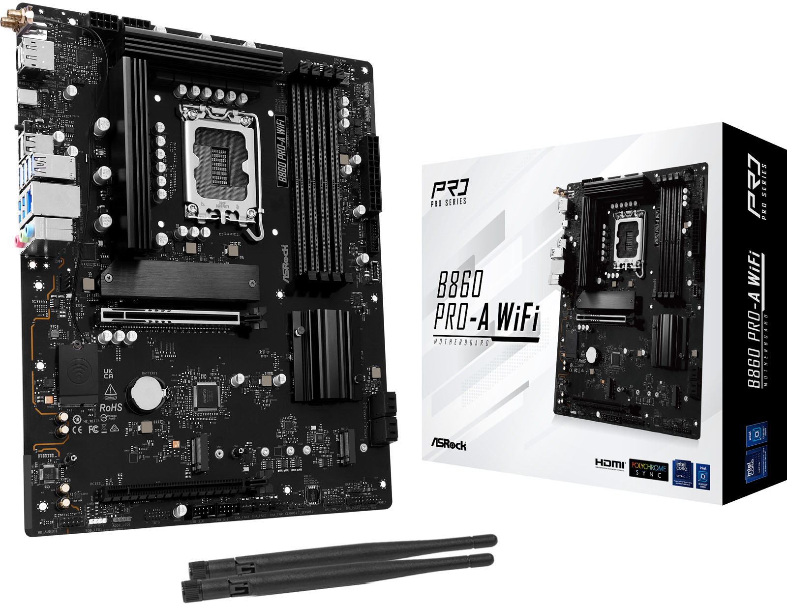 ASRock B860 Pro-A WiFi ATX Motherboard for Intel LGA1851 CPUs