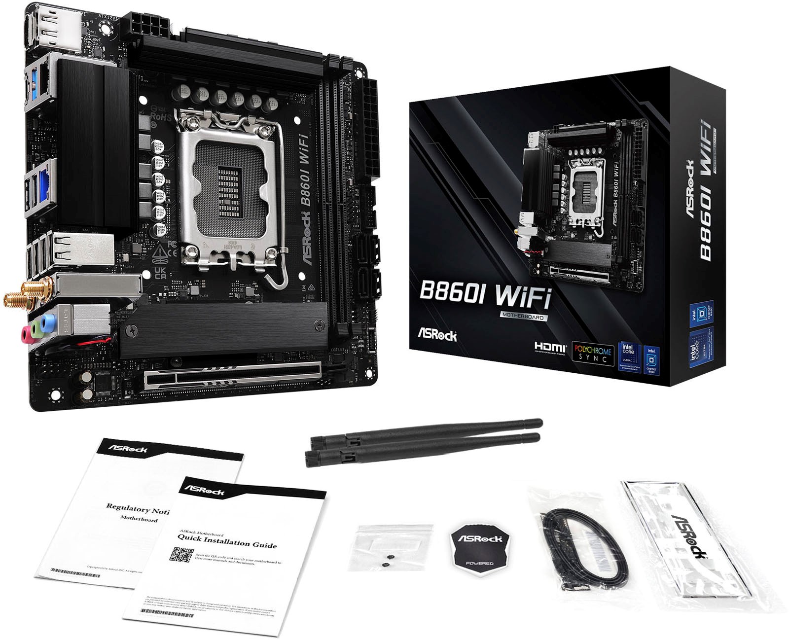 ASRock B860I WiFi Intel Socket 1851 Motherboard - 90-MXBQQ0-A0UAYZ