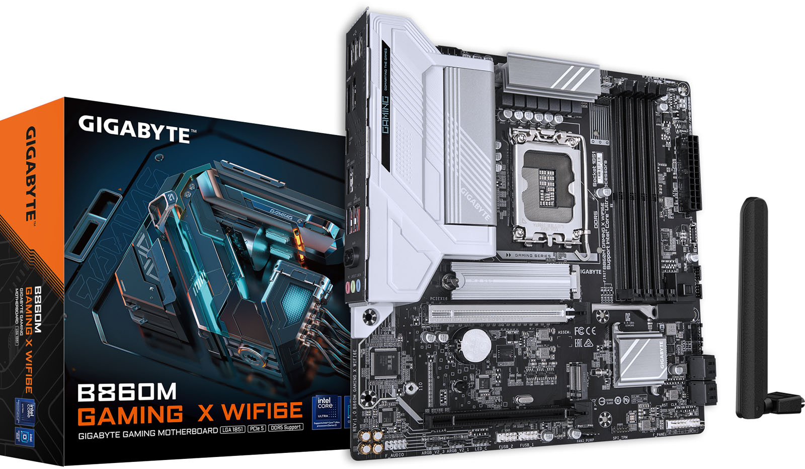 Gigabyte B860m Gaming X Wifi6e Matx Motherboard For Intel Lga1851 Cpus