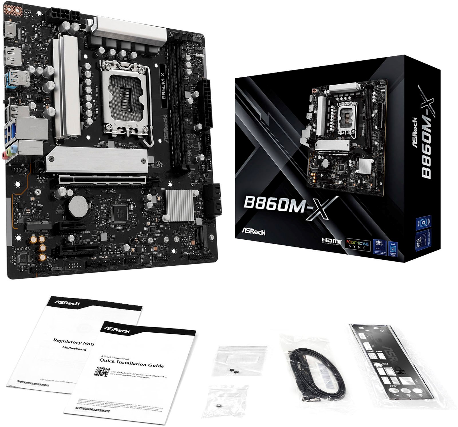 ASRock B860M-X Intel Socket 1851 Motherboard - 90-MXBRX0 ASRock B860M-X Intel Socket 1851 Motherboard - 90-MXBRX0