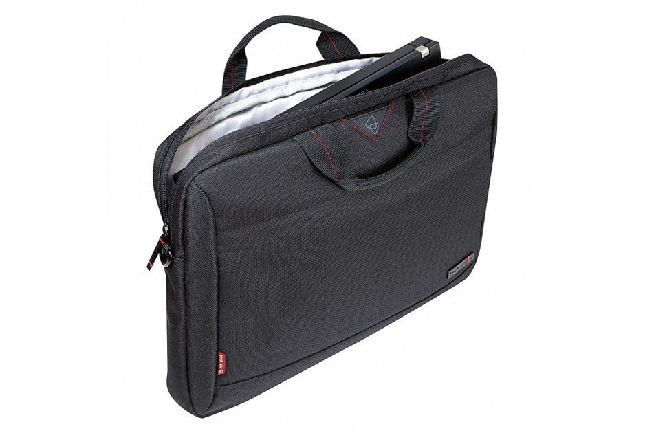 Techair 1202 Toploading Modern Classic Laptop Bag (Black) for 15 inch 15.6 inch Laptops