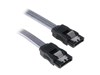 BitFenix Alchemy SATA 6GB/s braided cable 30cm - Grey/Silver