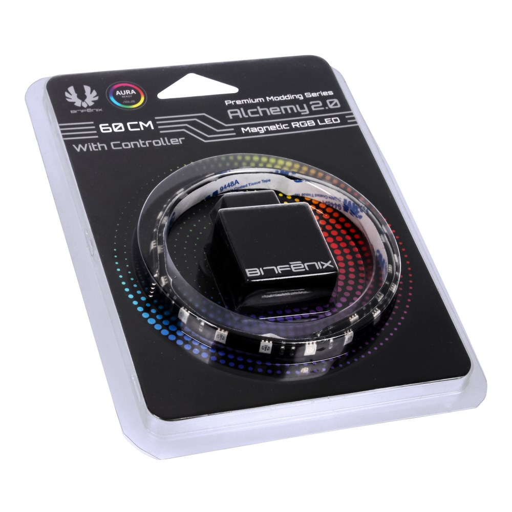 BitFenix Alchemy 2.0 Magnetic RGB LED Strip + Control Box - 60cm - BFA ...