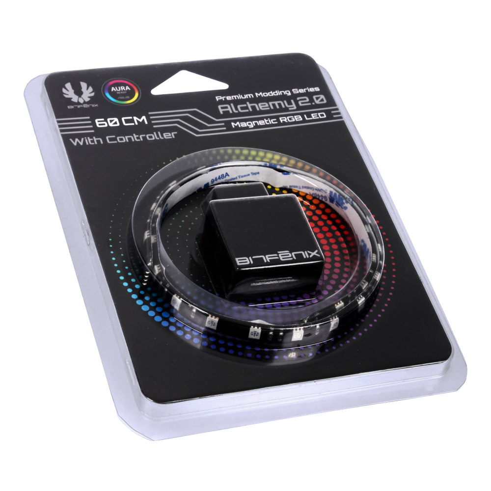 BitFenix Alchemy 2.0 Magnetic RGB LED Strip + Control Box - 60cm