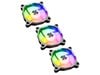 Lian Li Bora Digital RGB PWM Triple Pack - 3x 120mm Fans with Remote Controller - Silver