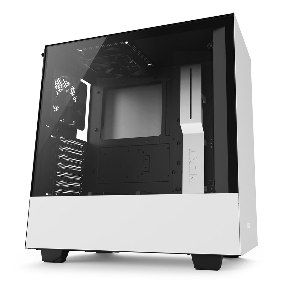 nzxt h500 mid tower gaming case white ca h500b w1 ccl computers