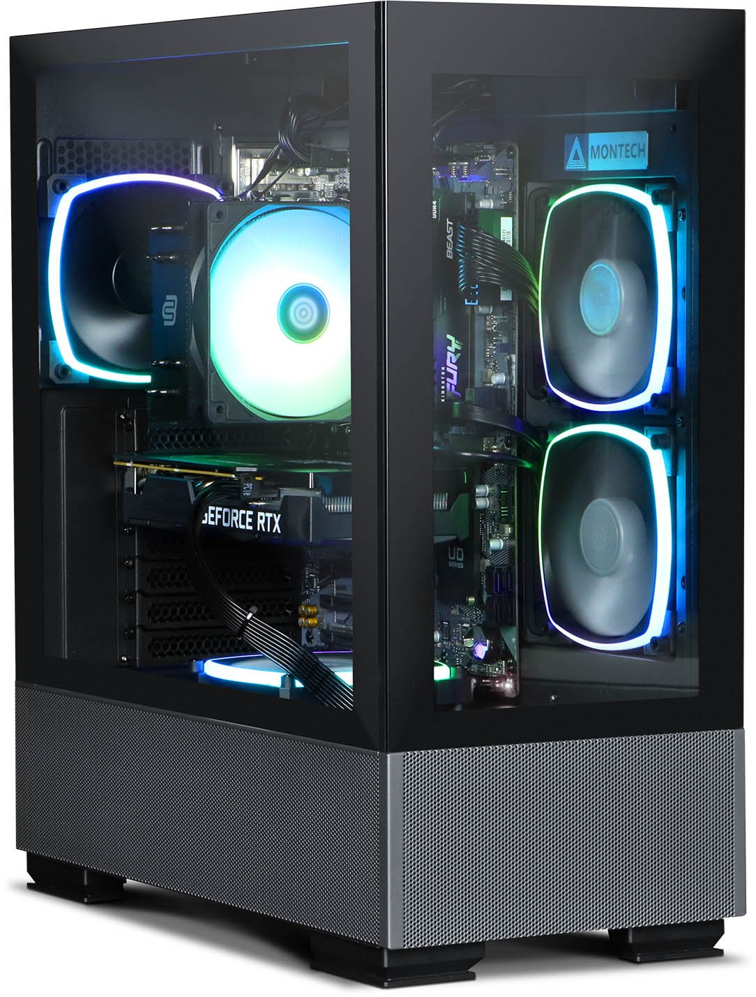 Front and left side view of Chillblast Next Day RTX 3060 Gaming PC.