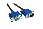 Cables Direct 3m LSZH Low Profile SVGA Extension Cable in Black with Blue Hoods