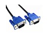 Cables Direct 1m LSZH Low Profile SVGA Cable in Black with Blue Hoods