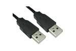 Cables Direct 1.8m USB 2.0 Type A to Type A Cable in Black