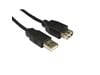 Cables Direct 1m USB 2.0 Extension Cable in Black