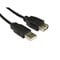 Cables Direct 1.8m USB 2.0 Extension Cable in Black