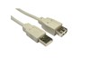 Cables Direct 1m USB 2.0 Extension Cable in Beige