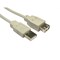Cables Direct 1.8m USB 2.0 Extension Cable in Beige