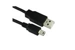 Cables Direct 0.5m USB 2.0 Type A to Mini B Cable in Black