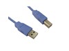 Cables Direct 1.8m USB 2.0 Type A to Type B Cable in Blue