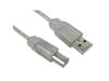 Cables Direct 1m USB 2.0 Type A to Type B Cable in Clear