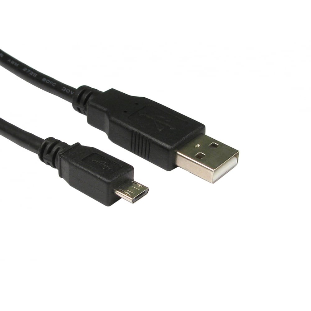Photos - Cable (video, audio, USB) Cables Direct 1m USB 2.0 Type A to Micro B Cable in Black CDL-160-1M 