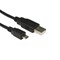 Cables Direct 0.5m USB 2.0 Type A to Micro B Cable in Black