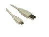 Cables Direct 1.8m USB 2.0 Type A to Micro B Cable in Beige