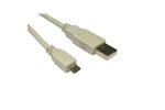 Cables Direct 1.8m USB 2.0 Type A to Micro B Cable in Beige