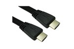 Cables Direct 1m Flat HDMI 1.4 High Speed with Ethernet Cable