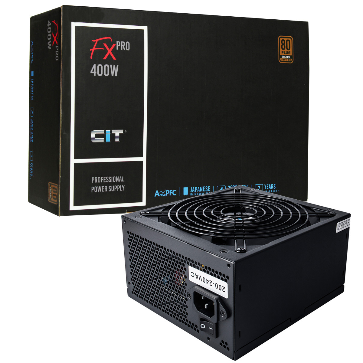 CiT FX Pro V2 400W PSU 80 Plus Bronze Rated ATX Power Supply Unit