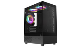 CiT Celsius Mid Tower Gaming Case - Black 