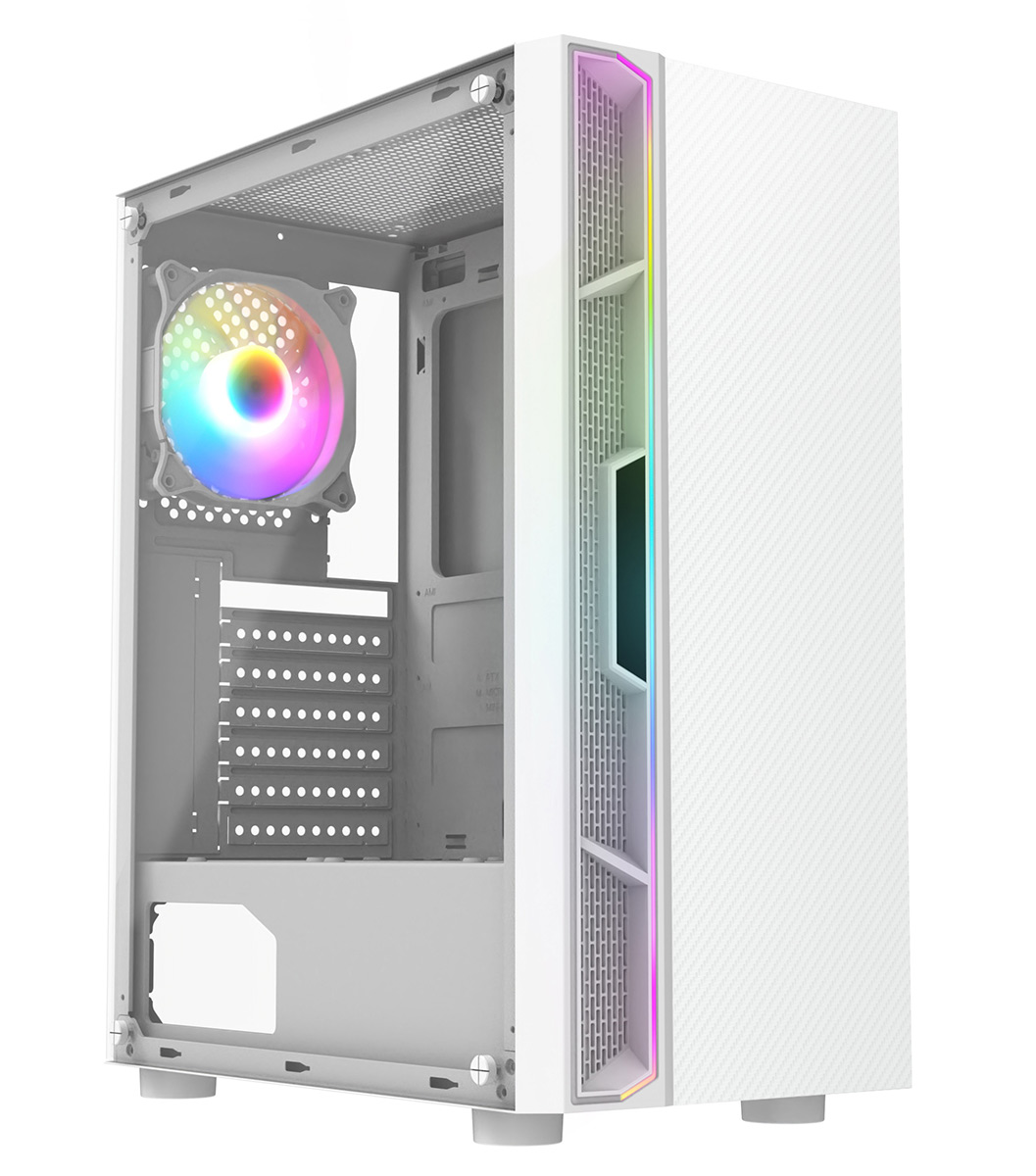 CiT Galaxy Mid Tower Gaming Case - White 