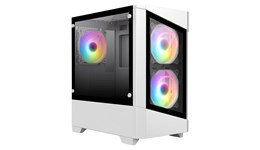 CiT Level 1 Glass Mid Tower Gaming Case - White 