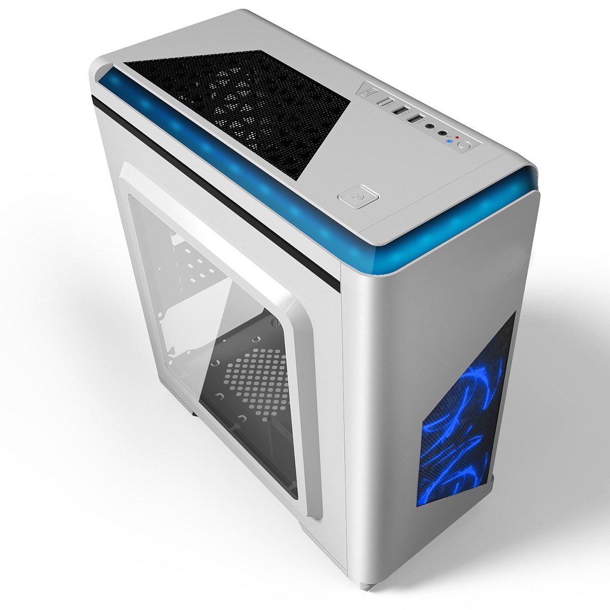 CiT Lightspeed Midi Tower Gaming Case White CITLIGHTSPEEDWHTB CCL Computers