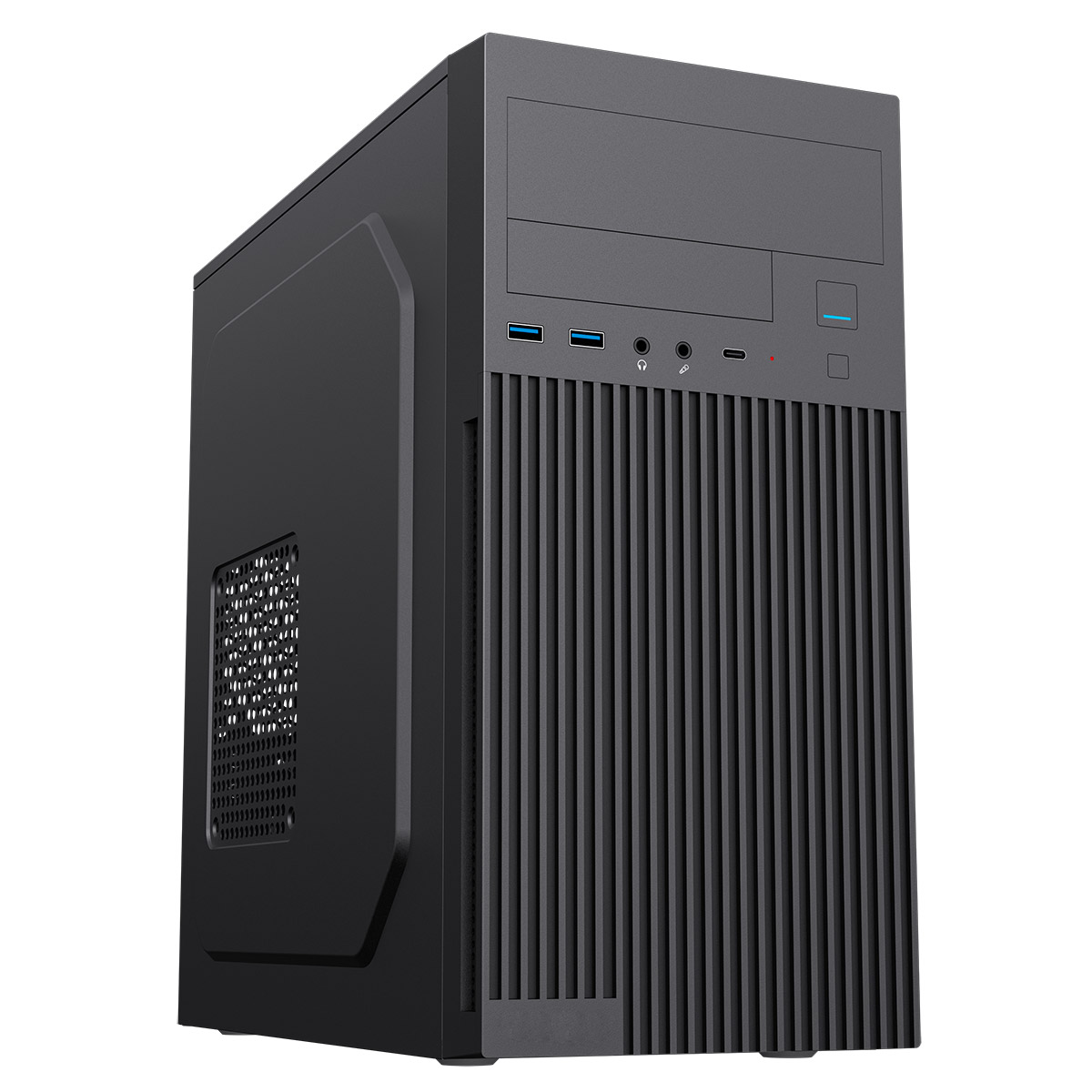 CiT Mentor mATX Mid Tower Office PC Case in Black
