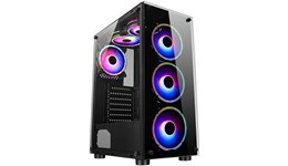 CiT Mirage F6 Mid Tower Gaming Case - Black 