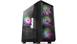 CiT Phantom Mid Tower Gaming Case - Black 