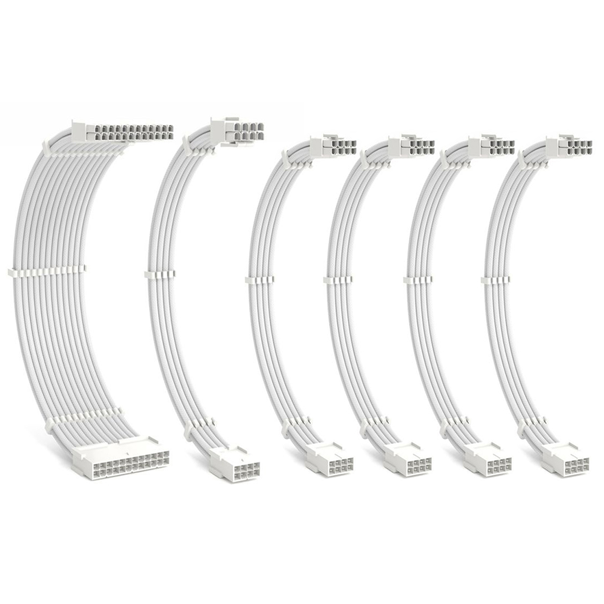 CiT Pro Braided Cable Extension Set In Brilliant White