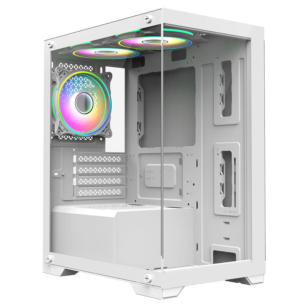 CiT Range Mid Tower Gaming Case - White 