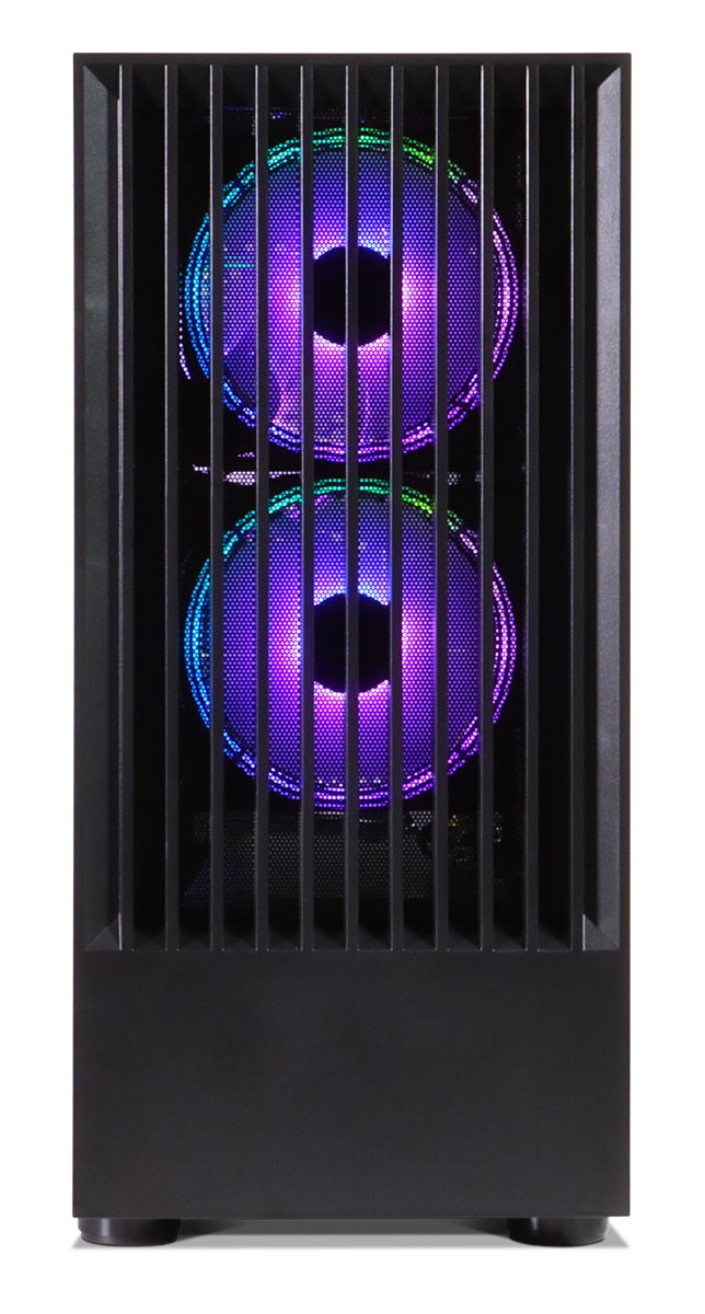 Front view of the Horizon Noir i3 RX 6600 Gaming PC.