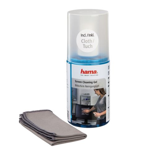 Image of Hama Screen Cleaning Gel, 200ml, Microfibre Cloth Included