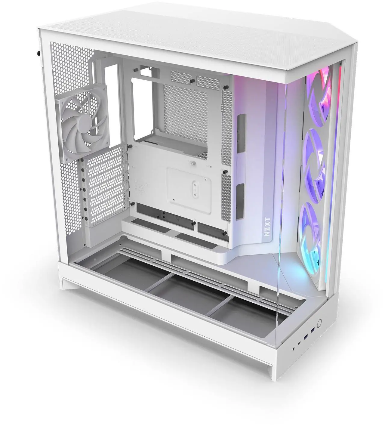NZXT H9 Flow RGB Mid Tower Gaming Case - White - CM-H92FW-R1 | CCL