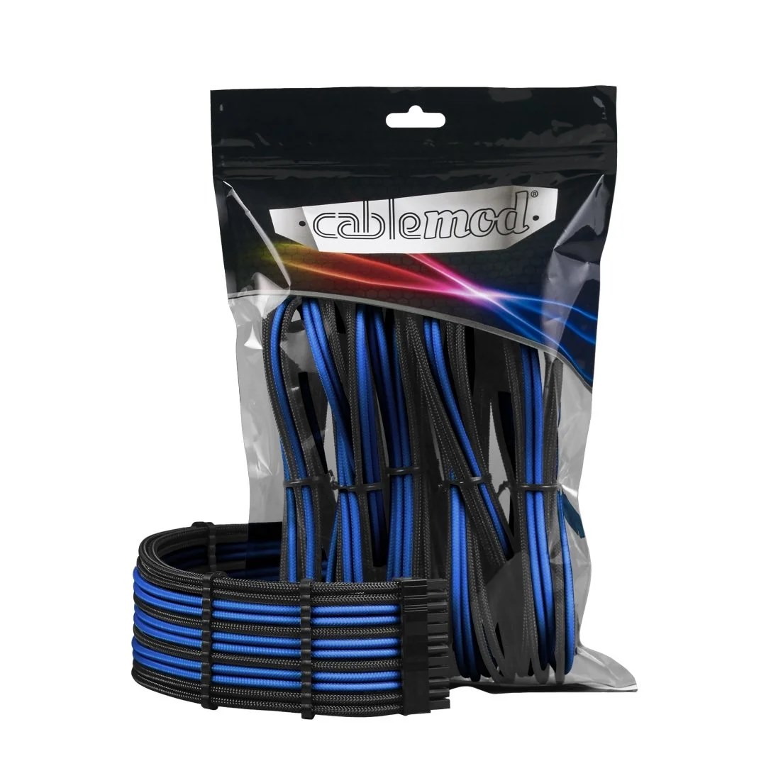 CableMod PRO Stromkabel Set Schwarz/Blau - Premium Kabel Für PC Netzteil