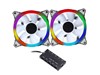 CiT Cooling Pack - Rainbow PWM Fan Controller 6pin with 2 x Rainbow RGB Ring 120mm Fans