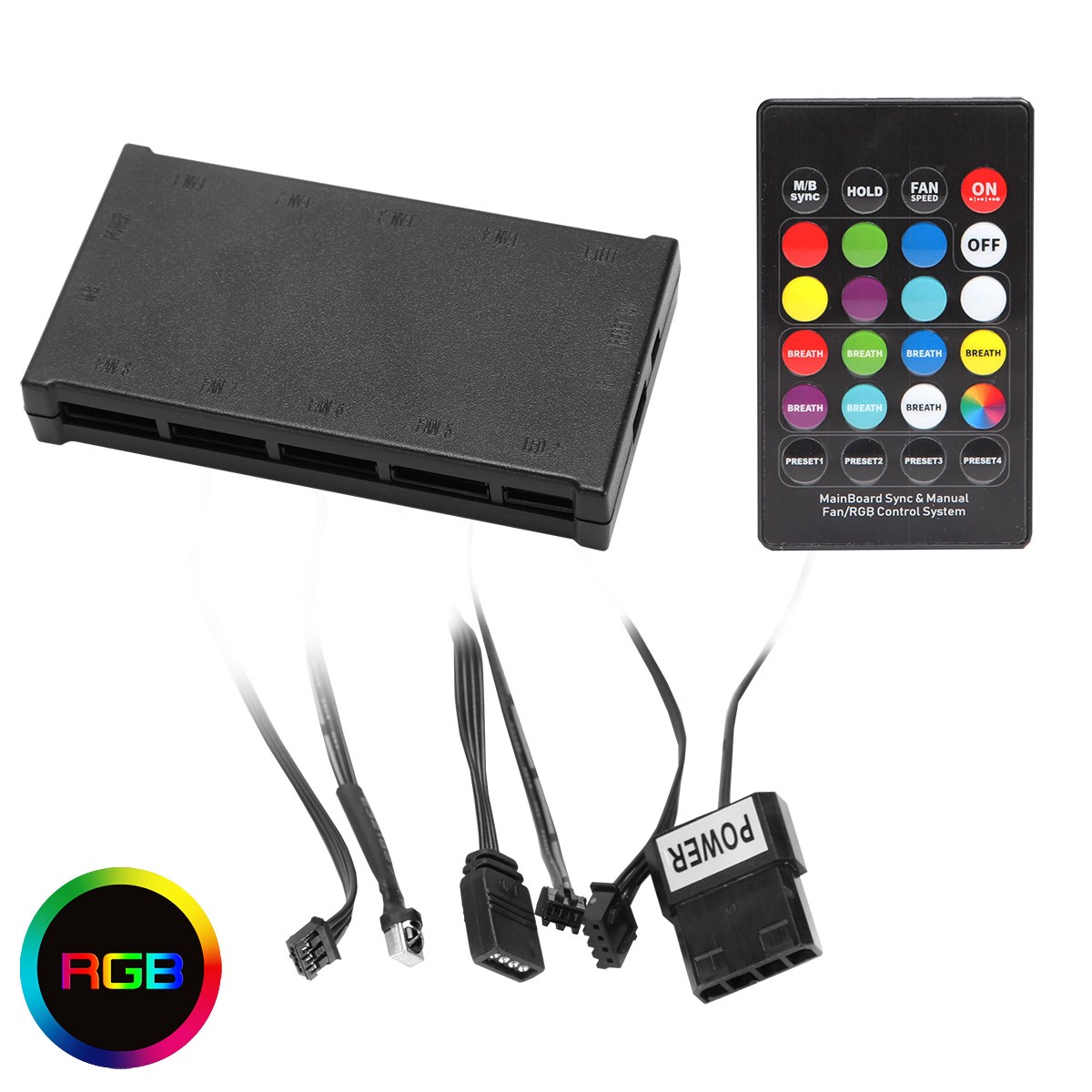Generic RGB Fan Controller with Remote Aura Compatible RGB HUB CCL Computers