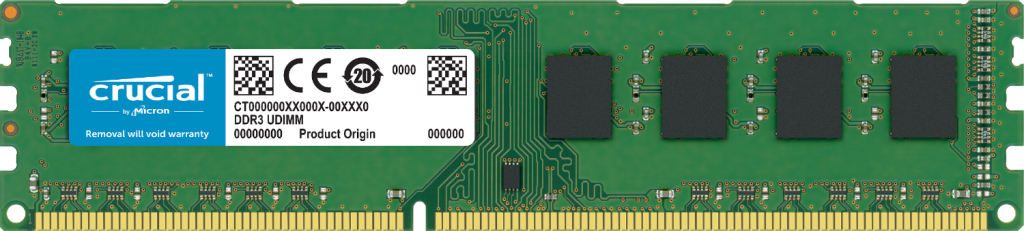 Crucial 4GB (1x4GB) 1600MHz DDR3 Memory