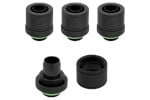 Corsair Hydro X Series XF Compression 10/13mm ID/OD Fittings, Four Pack in Black