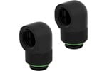 Corsair Hydro X Series 90 Degree Rotary Adapter Twin Pack in Black