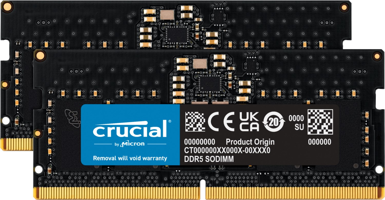 Crucial 16GB (2x 8GB) 4800MT/s DDR5 RAM - CT2K8G48C40S5 | CCL